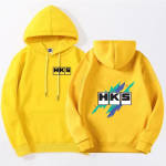 Jaapan JDM Modifitseeritud Auto HKS ENDLESS Huppar Naistele Meestele Tr&uuml;kitud Huppar L&otilde;tv Vabaaja Huppar Dressipluus Unisex Pikkade Varrukatega Pullover XS kollane