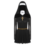 Naiste Lollakas Munk Kurja Cosplay Kost&uuml;&uuml;m Ja Pealakott O-r&otilde;ngaga V&otilde;rkp&uuml;ksid Gooti Munga Neiu Kleit Pealetr&uuml;kiga Halloweeni Peoks 3XL black