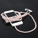 Naiste mood Faux Pearl kaelakee peakomplekt Line universaalne k&otilde;rva juhtmega stereopeakomplekt One Size