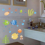 Vannituba Cartoon Kala tapeet Baby Kids Room Decal Art Seinakleebis Decor