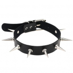 Naiste moesulamist neet Spike Faux Leather Choker L&uuml;hike Kaelakee Punk Ehted