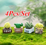 4 tk/komplekt Kunstlik lihav kaktusetaim Real Touch Palm Bonsai maastikukaunistus Lill Talbe Decor