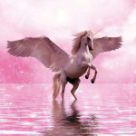 T&auml;isringi puur Teemanttikandid Pink Waters Unicorn Teemantmaal Ristpistes Rhinestones 30x30CM