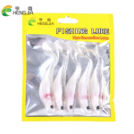 HENGJIA 5 tk T-sabaga pehme kalap&uuml;&uuml;gipeibutis Bionic Bass Pike 3D silmadega Kunstlik 8,8 cm kalastustarbed