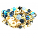 Les Tr&eacute;sors De Lily [D1710] - Bracelet Cr&eacute;ateur 'Sissi' Bleu sinine