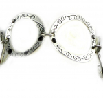 Les Tr&eacute;sors De Lily [E6666] - Bracelet Cr&eacute;ateur 'Rock Connection' Noir Argent&eacute; h&otilde;be