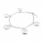 Les Tr&eacute;sors De Lily [E9230] - Bracelet Argent 'Linda' Blanc valge