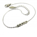 Les Tr&eacute;sors De Lily [P8174] - Bracelet acier 'Sissi' blanc argent&eacute; - 13x2 mm valge