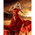 Teemantmaal Tikand t&auml;is&uuml;mmarguse ristpistega Kaunis t&uuml;druk Tantsija Seinakunst Kodukaunistus 20X30CM