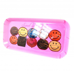 Smiley [L9083] &ndash; roosa koogialus Smiley &ndash; 31x15 cm Heleroosa