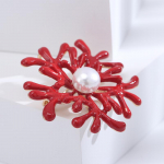 Mood Marine Bio Coral Shape Pross Imitatsiooniehted Pins Naistele &Uuml;li&otilde;pilastele M&uuml;tsikott Sall Pandlad punane
