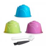 PP t&auml;idetavad kohvikapslid korduvkasutatavad kohvikapslitopsi filtrikomplekt, mis &uuml;hildub DOLCE GUSTOga roheline/sinine