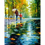 5D DIY T&auml;is&uuml;mmargune teemantmaaling ema ja poja tikandid ristpistes 20X30CM