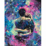 T&auml;ielik 5D Teemantmaaling Paari kallistamine Teemanttikandid T&auml;ielik ristpistes Kodukaunistus K&auml;sitsi valmistatud kingitus 20x30cm