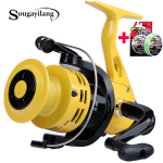 Sougayilang 2000-5000 Rem Belakang Carp Spinning Reel 12BB Kiri dan Kanan Tangan Dipertukarkan Rocker Light Spinning Wheel Series 2000