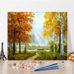 Kunst DIY Maalimine numbrite j&auml;rgi Teemantmaal Numbrite maalimine Hobid &Otilde;limaal Kodukaunistus Digitaalne &otilde;limaal 40x50cm no frame