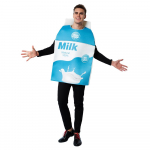 Paari k&uuml;psiste ja piima karbist kost&uuml;&uuml;m Halloweeni toit T&auml;iskasvanud meeste naiste naiste cosplay peo komplekt