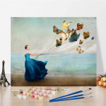 Numbrid &Otilde;limaal L&otilde;uend Digitaalne &Otilde;limaal Numbrimaal Kodukaunistus DIY Maalimine numbrite j&auml;rgi 40x50cm no frame