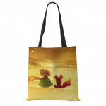 Klassikaline koomiks Le Petit Prints Fox Rose Print Naistele Totes Naistele Causal Vaba aeg K&auml;ekott &Otilde;lakott &Ouml;ko ostukotid &Otilde;ues