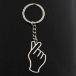 Moodne v&otilde;tmehoidja 42x24mm peopesas&uuml;da I Love You ripatsid DIY Meeste Ehted Auto v&otilde;tmehoidja s&otilde;rmuse hoidja Suveniir kingituseks h&otilde;be