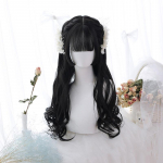 Bybrana naiste parukas Pikad juuksed Big Wave Bangs Lolita parukas S&uuml;nteetilised juuksed Cute Wind 60cm