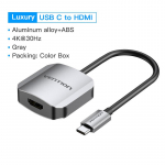 Vention USB C-HDMI-adapter 4K-t&uuml;&uuml;pi C-HDMI VGA-pistikukaabel MacBook Pro Huawei Samsungi USB-t&uuml;&uuml;pi C HDMI-konverteri jaoks
