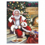 DIY 5D Teemantmaaling J&otilde;uluvana Teemanttikandid J&otilde;ulud T&auml;isruudukujuline Teemantmosaiik Talvine Lumi Ristpistes Kodukaunistus Full Round 20x25CM