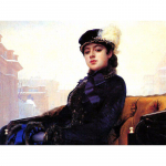 Tikitud elutoa k&auml;sit&ouml;&ouml;kaunistus Graatsiline daam DIY 5D teemantmaal Full Round 20x30CM