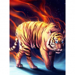 5D DIY Teemantmaali Loomade Ristpistes Komplekt &uuml;mmargune Teemanttikandid Tiiger Rhinestone Pilt Kodukaunistuse kingitus Full Round 20x30CM