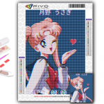 Populaarne 5D isetegemise ristpistega Sailor Moon maalimine t&auml;ispuur-ristpistes k&auml;sit&ouml;&ouml;komplekt seinakleebis Kodukaunistus Full Round 20X30CM