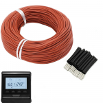 50 m k&uuml;ttekaabel ja termostaat kombineeritud 12K s&uuml;sinikkiust p&otilde;randak&uuml;te Kaug-infrapunak&uuml;te M6 termostaadiga 50m cable+Thermostat must