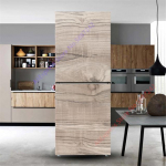 3D puidust kleebis k&uuml;lmiku vin&uuml;&uuml;lk&uuml;lmiku kleebisega uksekate T&auml;ielik isekleepuv tapeet s&uuml;gavk&uuml;lmiku dekoratiivkile kohandatud kleebis 60x180cm(1pcs)