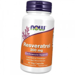 Resveratrool, looduslik resveratrool 200, Now Foods 60 k&ouml;&ouml;giviljakapslit (70128002) 60vcaps