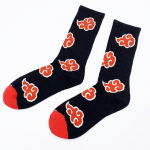Akatsuki punased pilvesokid Sasuke Itachi puuvillased sokid Halloweeni Jaapani anime cosplay t&auml;iskasvanud lastele Ninja kost&uuml;&uuml;mide rekvisiidid One Size punane