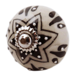 Les Tr&eacute;sors De Lily [A3136] - keraamiline m&ouml;&ouml;blinupp 'Boho' hall must h&otilde;be - 60x40 mm hall