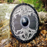 J&otilde;ulukingituspuit, Metall Keskaegne Knight Shield K&auml;sit&ouml;&ouml;na valmistatud Viking Shield puit