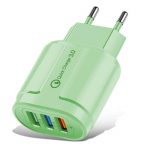 USB laadija kiirlaadimine 2A 3 pordiga mobiiltelefoni laadijad kiirlaadimine iPhone'i jaoks Samsung Xiaomi Huawei tahvelarvuti seinaadapter EU plug