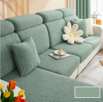 Paks Jacquard Stretch diivan istmepadja kate Slipcover Diivani kate Sektsioonku&scaron;ett L-kujuline nurga asenduskaitse kate Normal size L roheline