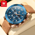 OLEVS kaubam&auml;rgiga k&auml;ekell Chronograph Multifunktsionaalne kvartsist veekindel meeste k&auml;ekell