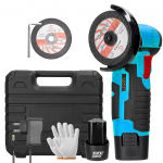 19500 p/min elektriline lihvimismasin k&auml;eshoitav multifunktsionaalne nurklihvija poleerimise l&otilde;ikamiseks 2pcs batteries US Plug