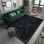 3D jalgpalliv&auml;ljaku kate elutoa jaoks Pehme p&otilde;randamatt, mikrokiust suur vaip 120x160cm 1pcs