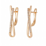 Kineli tsirkoonist t&auml;issillutisega pikad k&otilde;rvar&otilde;ngad naistele Rose Gold Color Water Drop Ehted