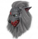 Stiil Cosplay maskid Hirmutav mask Lateks Hundi mask Libahundi karvane looma hundi mask Halloweeni kost&uuml;&uuml;m Peo mask Rekvisiidid Aksessuaarid hall v&auml;rv