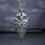 Vintage meeste roostevabast terasest p&otilde;hjamaise viikingite hundivarese kirve ripats kaelakee P&otilde;hjamaade m&uuml;toloogia moepeo ehted 60cm