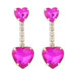 Pinkdudu Fashion 2 v&auml;rvi tutiga Love Drop K&otilde;rvar&otilde;ngad Romantiline armastaja k&uuml;&uuml;niskett l&auml;ikiv tsirkoon rippuv k&otilde;rvar&otilde;ngas naistele PD1173 roosa punane v&auml;rv