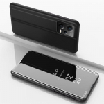 Peegelklapiga nahast telefoni&uuml;mbris Xiaomi Redmi Note 12 11 10 Pro 11S A1 10C 9T Poco X5 X4 X3 NFC M4 M3 Pro 4G 5G selge vaatega raamatualuse kate jaoks Redmi Note 12 Pro 5G must