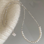 Foxanry ebaregulaarne geomeetriline helmestega kaelakee naistele paaridele Lihtne elegantne kihluspeo ehted aksessuaarid kingitused 50cm h&otilde;be