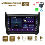 Auto Android-raadio Volkswagen Polo Sedaanile 2008-2018 Nupuga 2din Multimeedia Stereo Videopleier WIFI GPS Carplay 2+32GB 1+16GB