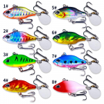 8 TK Spinnerid VIB kalap&uuml;&uuml;gi landid voblerid sequin Spoon Isca Artificial 5,2CM-8,5g ahvena lendforelli Pesca jaoks