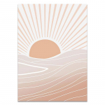 Moodne terrakota Boho P&auml;ikese Kuu Taimed Plakatid Geomeetrilised l&otilde;uendimaalid Seinakunstipildid elutoa kodu sisekujunduseks 21x30cm No Frame